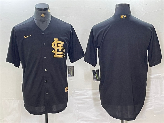 Men's St. Louis Cardinals Blank Black Cool Base Stitched Jersey Men's St. Louis Cardinals Blank Black Cool Base Stitched Jersey